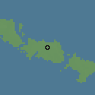 Shaded relief of the 58 km around Middle Caicos, drawn from the GMTED2010 grid