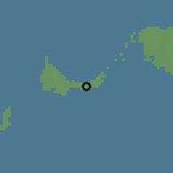 Shaded relief of the 58 km around The Bight, drawn from the GMTED2010 grid