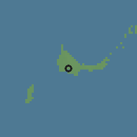 Shaded relief of the 58 km around Chalk Sound, drawn from the GMTED2010 grid