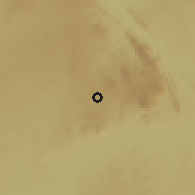 Shaded relief of the 60 km around Moyo, drawn from the GMTED2010 grid