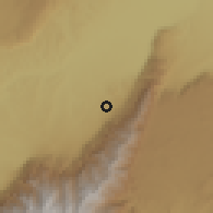 Shaded relief of the 60 km around Bundibugyo, drawn from the GMTED2010 grid