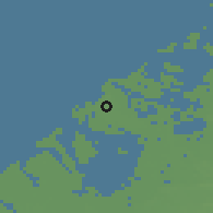 Shaded relief of the 58 km around Abu Dhabi, drawn from the GMTED2010 grid