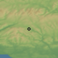 Shaded relief of the 49 km around Aberdare, drawn from the GMTED2010 grid