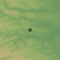 Shaded relief of the 48 km around Birstall, drawn from the GMTED2010 grid