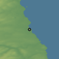 Shaded relief of the 47 km around Blyth, drawn from the GMTED2010 grid