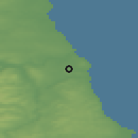 Shaded relief of the 48 km around Boldon, drawn from the GMTED2010 grid