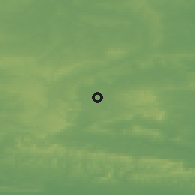 Shaded relief of the 49 km around Bordon, drawn from the GMTED2010 grid
