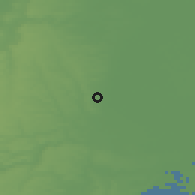 Shaded relief of the 48 km around Bourne, drawn from the GMTED2010 grid