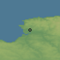 Shaded relief of the 49 km around Braunton, drawn from the GMTED2010 grid