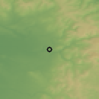 Shaded relief of the 48 km around Bredbury and Romiley, drawn from the GMTED2010 grid