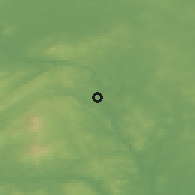 Shaded relief of the 49 km around Bridgnorth, drawn from the GMTED2010 grid