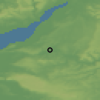 Shaded relief of the 49 km around Bristol, drawn from the GMTED2010 grid