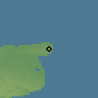 Shaded relief of the 49 km around Broadstairs, drawn from the GMTED2010 grid