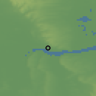 Shaded relief of the 48 km around Brough, drawn from the GMTED2010 grid
