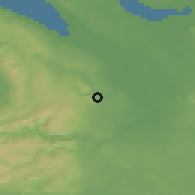 Shaded relief of the 48 km around Brymbo-Gwersyllt, drawn from the GMTED2010 grid