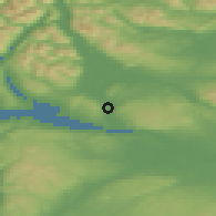 Shaded relief of the 47 km around Alexandria, drawn from the GMTED2010 grid