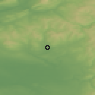 Shaded relief of the 48 km around Bury, drawn from the GMTED2010 grid