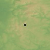Shaded relief of the 48 km around Buxton, drawn from the GMTED2010 grid