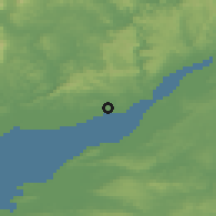 Shaded relief of the 49 km around Caldicot, drawn from the GMTED2010 grid