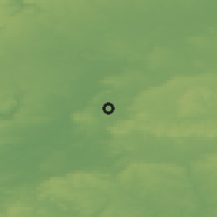 Shaded relief of the 49 km around Calne, drawn from the GMTED2010 grid