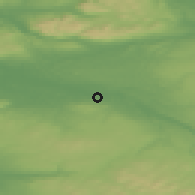 Shaded relief of the 47 km around Cambuslang, drawn from the GMTED2010 grid