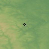 Shaded relief of the 48 km around Chapeltown, drawn from the GMTED2010 grid
