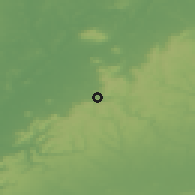 Shaded relief of the 49 km around Charlton Kings, drawn from the GMTED2010 grid