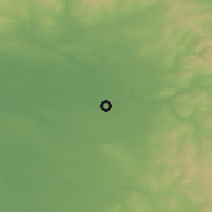 Shaded relief of the 48 km around Cheadle, drawn from the GMTED2010 grid
