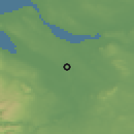 Shaded relief of the 48 km around Chester, drawn from the GMTED2010 grid