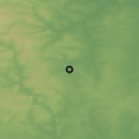 Shaded relief of the 48 km around Chesterfield, drawn from the GMTED2010 grid