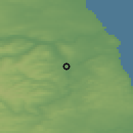 Shaded relief of the 48 km around Chester-le-Street, drawn from the GMTED2010 grid