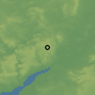 Shaded relief of the 49 km around Cinderford, drawn from the GMTED2010 grid