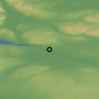 Shaded relief of the 47 km around Clydebank, drawn from the GMTED2010 grid