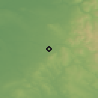 Shaded relief of the 48 km around Congleton, drawn from the GMTED2010 grid