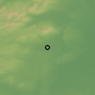Shaded relief of the 48 km around Cookstown, drawn from the GMTED2010 grid