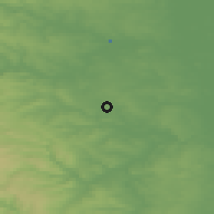 Shaded relief of the 48 km around Cudworth, drawn from the GMTED2010 grid