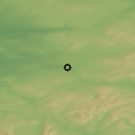 Shaded relief of the 47 km around Cumnock, drawn from the GMTED2010 grid