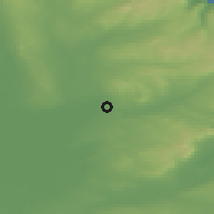 Shaded relief of the 48 km around Antrim, drawn from the GMTED2010 grid