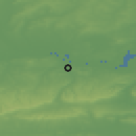 Shaded relief of the 49 km around Dartford, drawn from the GMTED2010 grid