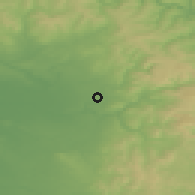 Shaded relief of the 48 km around Denton, drawn from the GMTED2010 grid