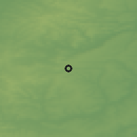 Shaded relief of the 49 km around Desborough, drawn from the GMTED2010 grid