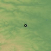 Shaded relief of the 48 km around Dewsbury, drawn from the GMTED2010 grid