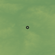 Shaded relief of the 49 km around Dordon-Polesworth, drawn from the GMTED2010 grid