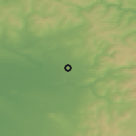 Shaded relief of the 48 km around Droylsden, drawn from the GMTED2010 grid