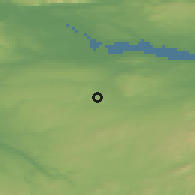 Shaded relief of the 47 km around Armadale, drawn from the GMTED2010 grid