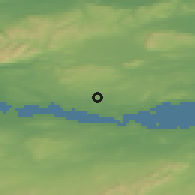 Shaded relief of the 47 km around Dunfermline, drawn from the GMTED2010 grid