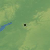 Shaded relief of the 49 km around Dursley, drawn from the GMTED2010 grid