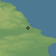 Shaded relief of the 48 km around Eastfield, drawn from the GMTED2010 grid