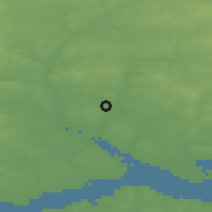 Shaded relief of the 49 km around Eastleigh, drawn from the GMTED2010 grid