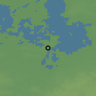 Shaded relief of the 49 km around Ely, drawn from the GMTED2010 grid